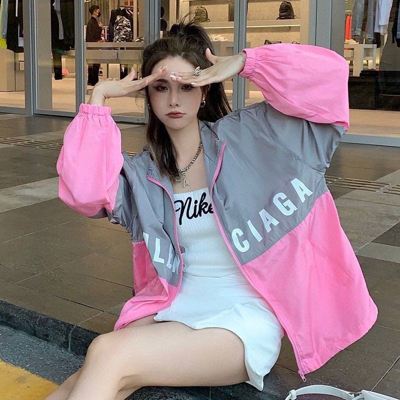 Popular Balenciaga tracksuit coat copy (pink? nylon) baq28007