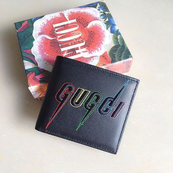 Gucci Embroidered Bi-fold Wallet Replica gg210820055