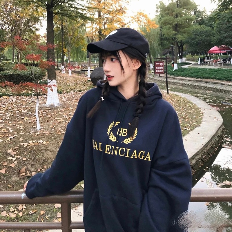 New for Spring [Balenciaga Hoodie Replica] Logo Print Hoodie baq52063