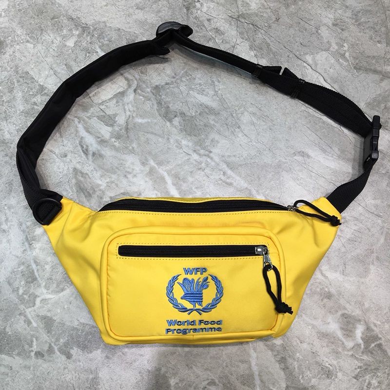 No customs duties Balenciaga Double Bag Belt Bag Copy/Body Bag WORLD FOOD PROGRAMME/Yellow 539522