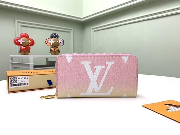 Louis Vuitton Wallet Replica Zippy Wallet Pink M80361