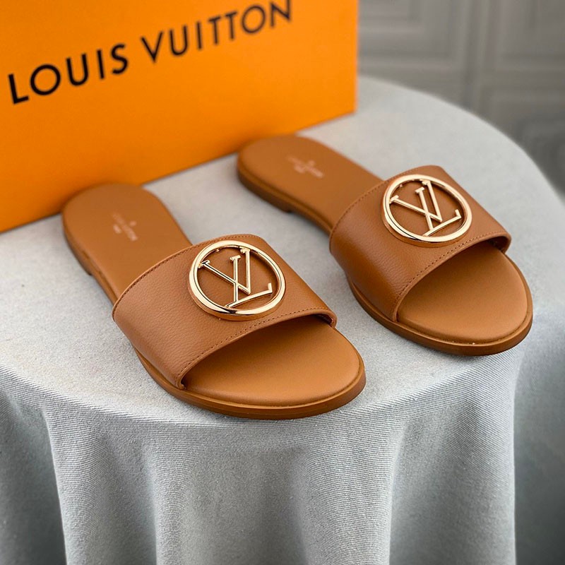 Eye-catching color Louis Vuitton Sandals Replica LOCK IT Flat Mule vux05736