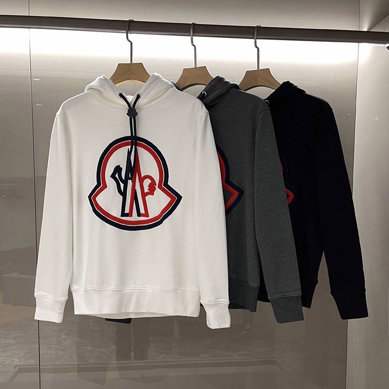 [Limited Color] Moncler Hoodie Replica Men's Logo Print Cotton No Customs Duty 3 Colors moa04370