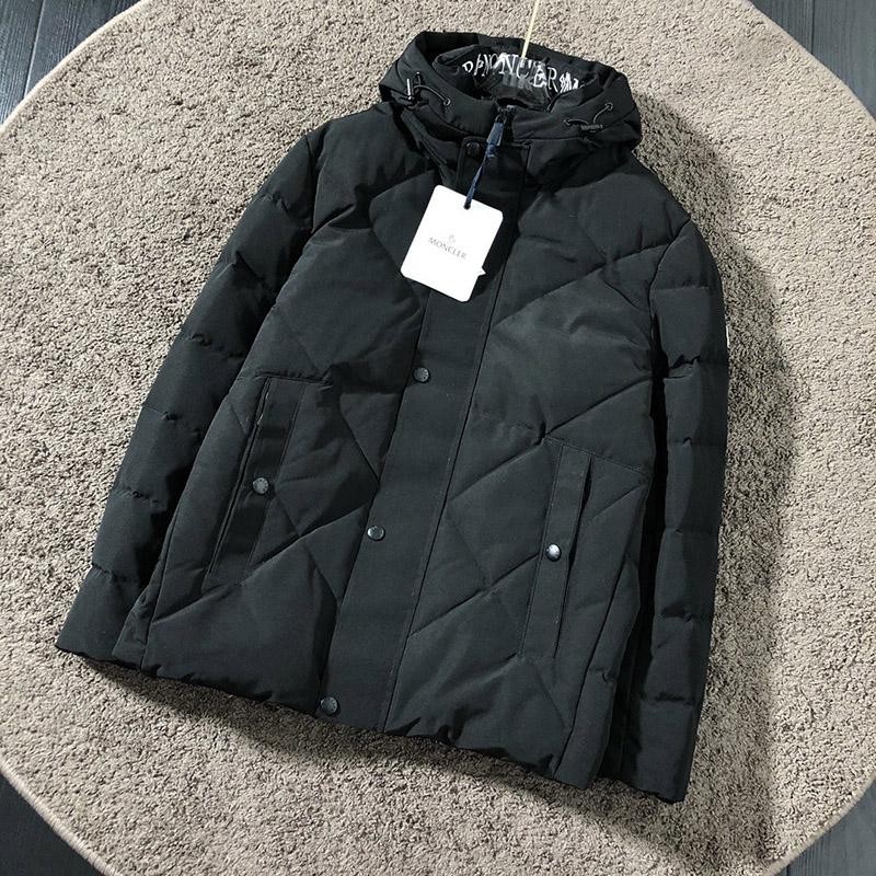 21AW new Moncler fake lettering embroidered hooded down jacket mov40406