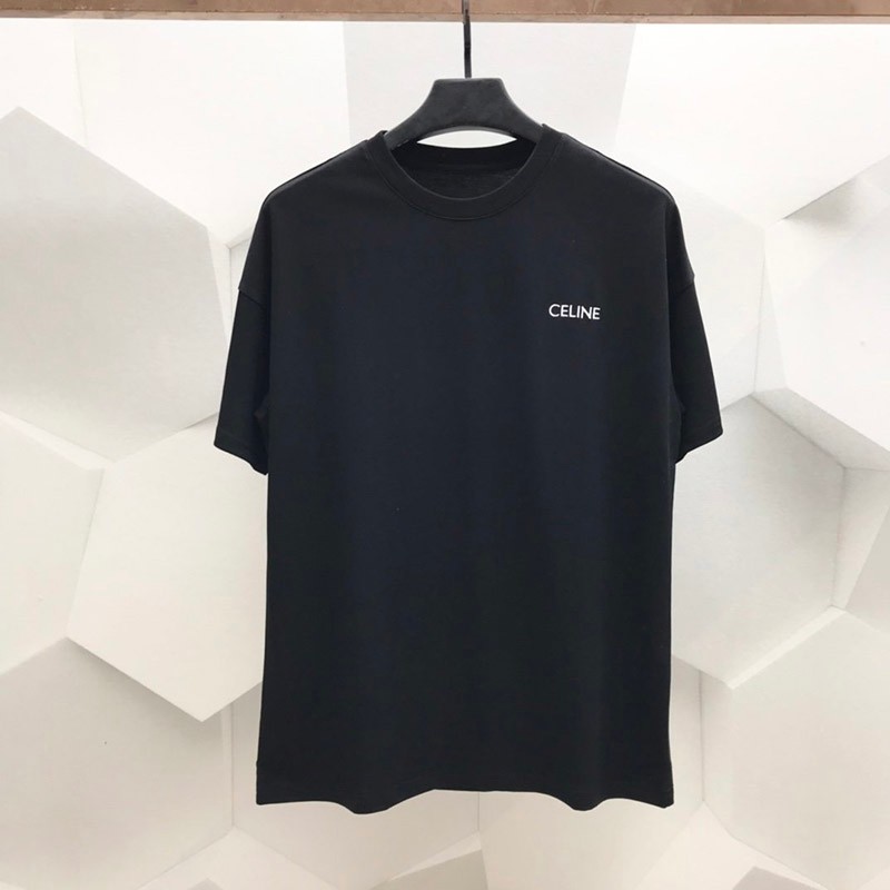 Classic Celine T-shirt replica Saint Tropez flock cotton Cey32589