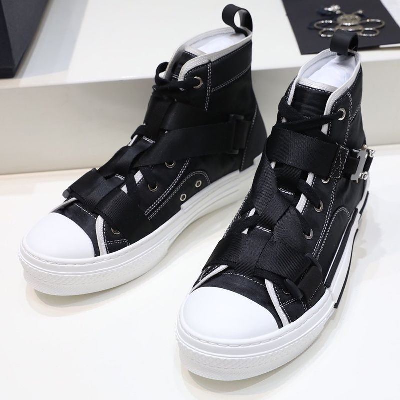 Classic Dior copy ★ B23 high top sneakers in black denim ded76428