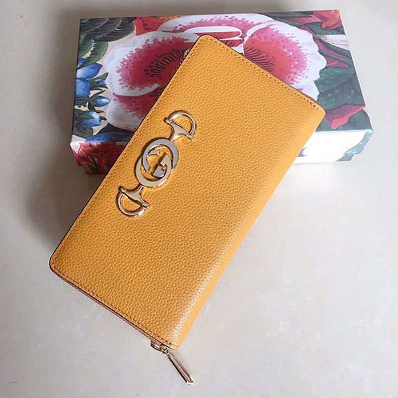 [Gucci Zumi] Leather Zip Around Wallet Replica gg21082707