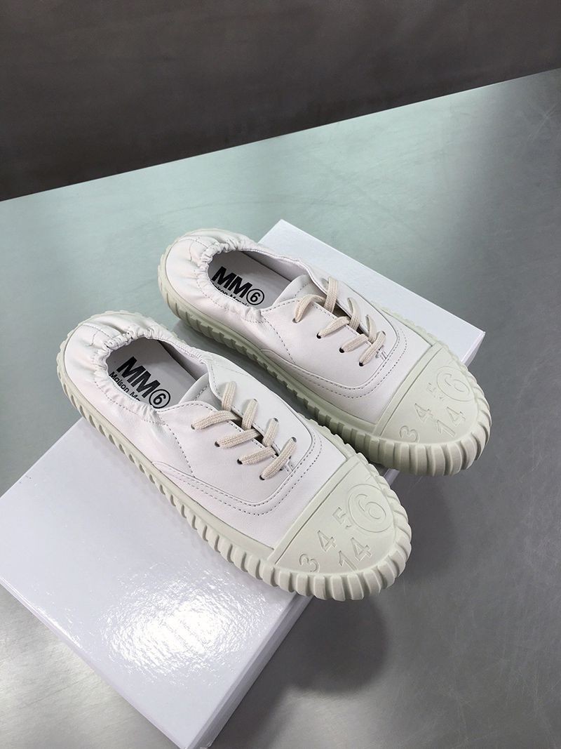 Sold out Maison Margiela 6 City Sneakers Replica Cowhide Lace-up White Maf27956