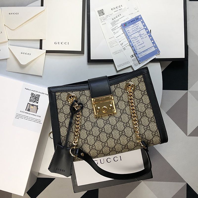 Gucci Padlock GG Supreme Shoulder Bag Replica 498156 KHNKG 9769