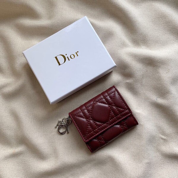 [Immediate Delivery] Dior Lady Dior Folding Wallet Replica dev64877