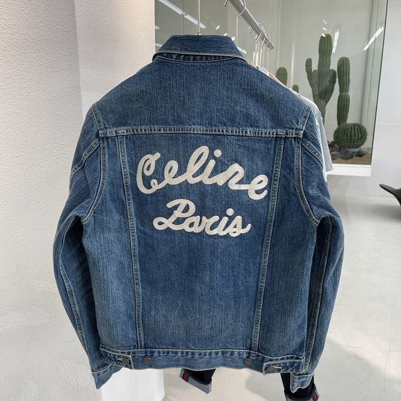 ★Popular in Japan! Celine 2021 Saint Tropez Trucker Jacket Replica Denim Cey48124