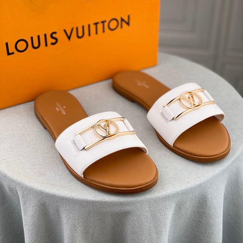 Competition for Louis Vuitton Sandals Imitation LOCK IT Flat Mules vuk78061