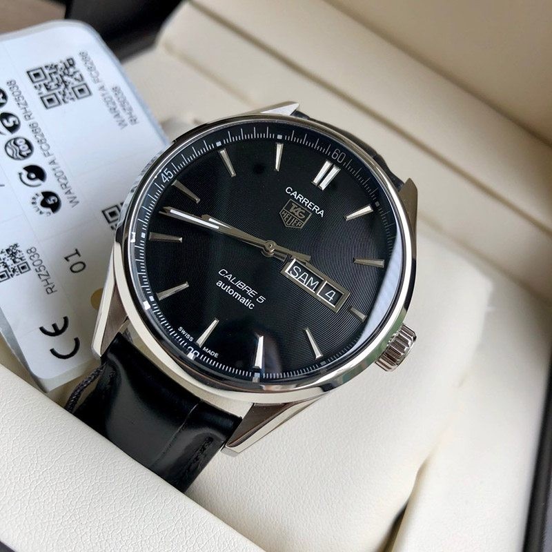 ★Japan!! Popular! TAG Heuer Carrera Replica Automatic Black Dial Stainless Steel WAR201A.FC6266
