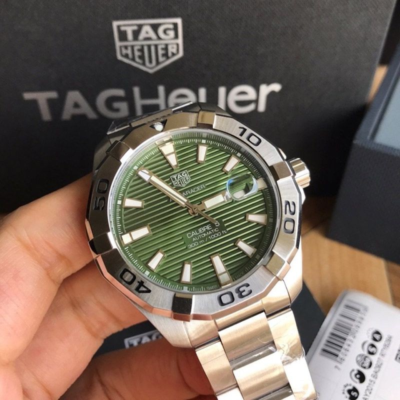 Very popular!! New color TAG Heuer Aquaracer fake Calibre 5 Green/Stainless BA0927.RTY8294