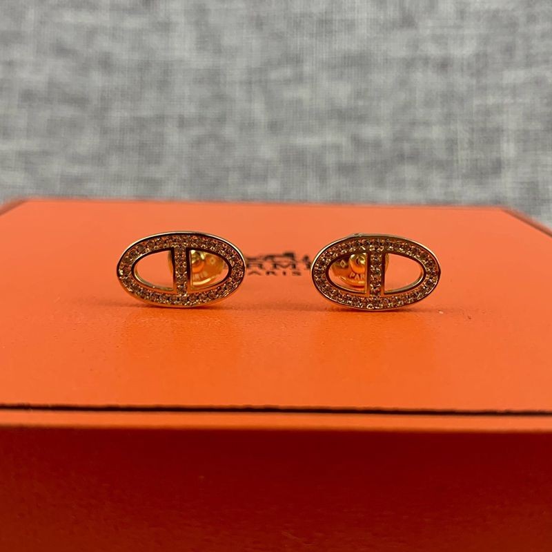 Want it? Super limited edition? [Popular] ★ Hermes ★ New Farandole fake gold earrings erl00156