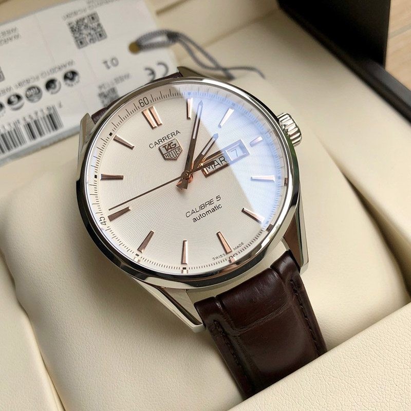 No customs duties TAG Heuer Carrera White Dial Stainless Steel Watch Replica WAR201D.FC6291