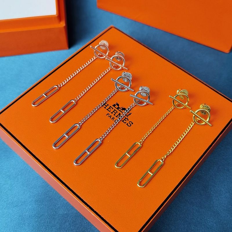 Hermes Farandole Replica 18K Rose Gold Earrings 3 Colors H219592B00