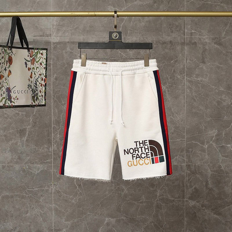 The North Face x Gucci Ivory Cotton Shorts with Replica Web Print Noa98673