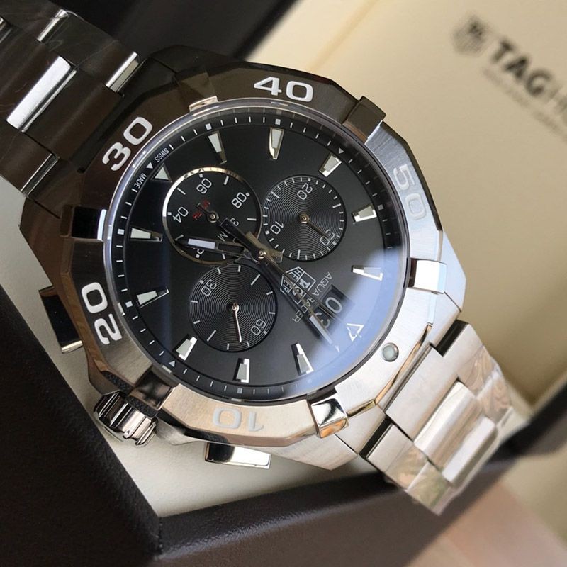 New for Spring: Tag Heuer Replica Aquaracer Quartz Chronograph - Diameter 43 mm CAY1110.BA0927