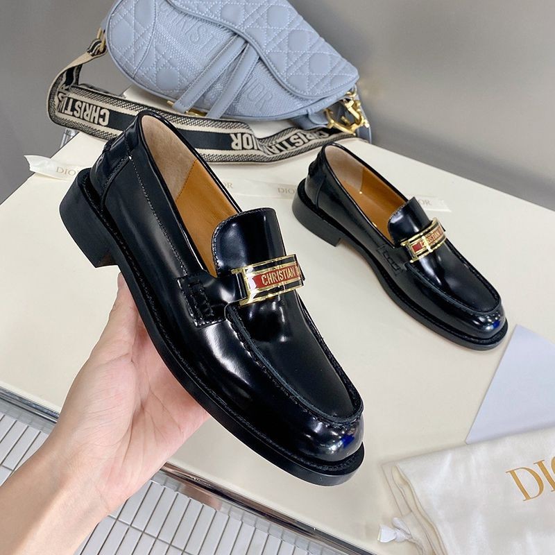 Free shipping Dior Cord Loafers Replica Brushed Calfskin dei74251