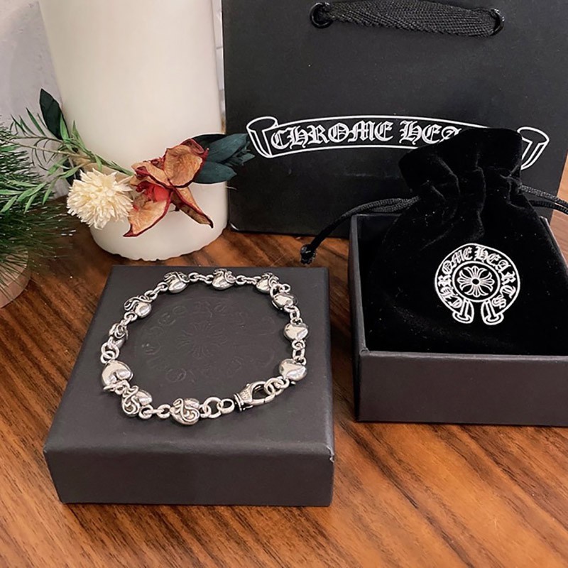 Cute★Chrome Hearts Fake Cross Ball Bracelet #1◆925 Silver Kun33418