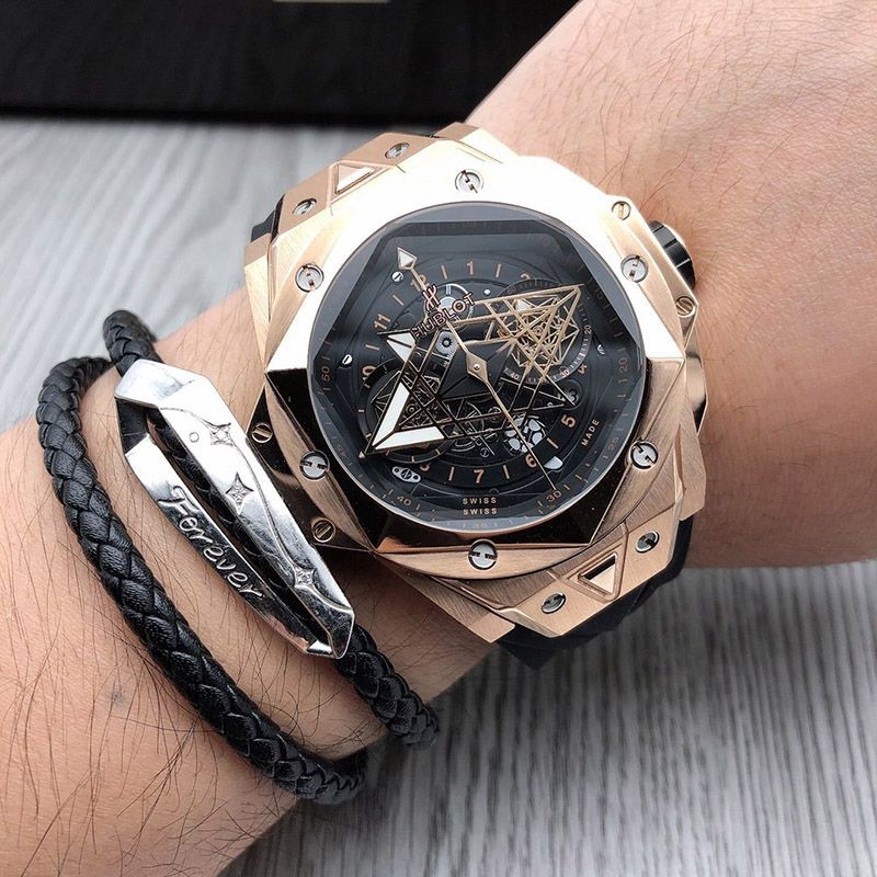 Rare Hublot Big Bang Unico Sang Bleu II King Gold Replica Limited to 100 pieces worldwide hul76596