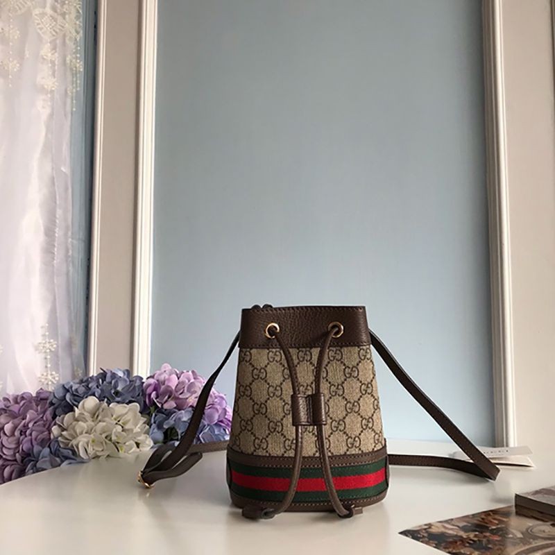 [Gucci] Ophidia☆GG Supreme Canvas Mini Bucket Bag Replica 550620 96I3B 8745