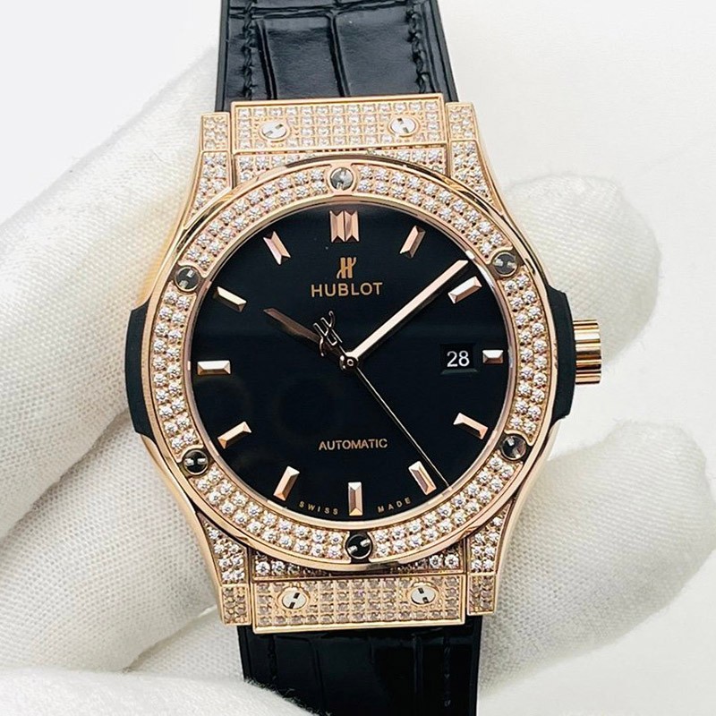 Love at first sight? Hublot Classic Fusion Titanium Diamond Replica Watch huy79677