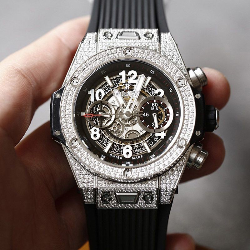 Competition for Hublot Big Bang Replica Unico Titanium Pavé 421.NX.1170.RX.1704