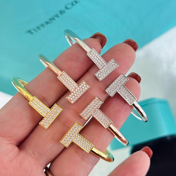 21-22AW Tiffany T Diamond Wire Bracelet Tig96046