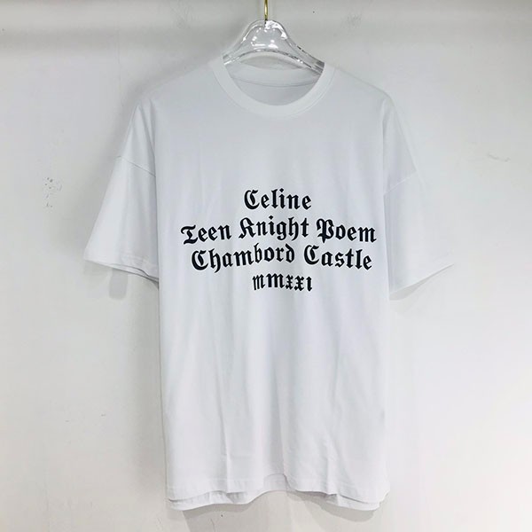 [CELINE] Loose T-shirt copy Chambord cotton jersey Cec86505