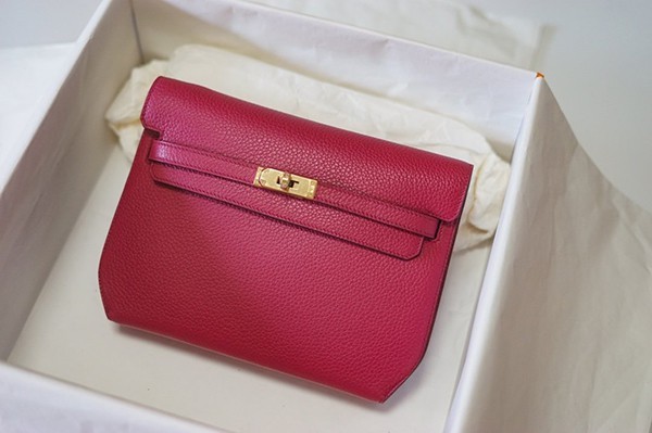 Hermes Kelly Depeche 25 Replica Pouch Clutch Gold Hardware he19026