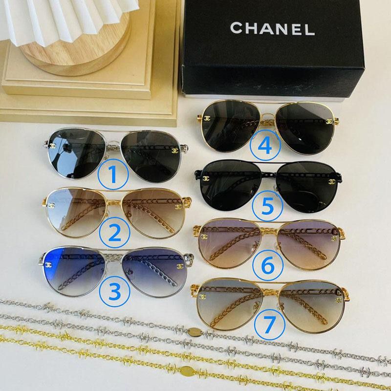 Not available in Japan Chanel Pilot Shape Sunglasses Replica 7 colors available shg64357