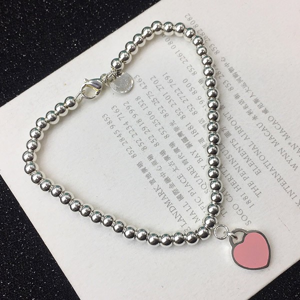 Classic Tiffany heart bead bracelet replica Tiq74552