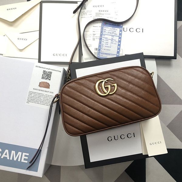 Gucci GG Marmont Quilted Small Shoulder Bag Replica gg210820110