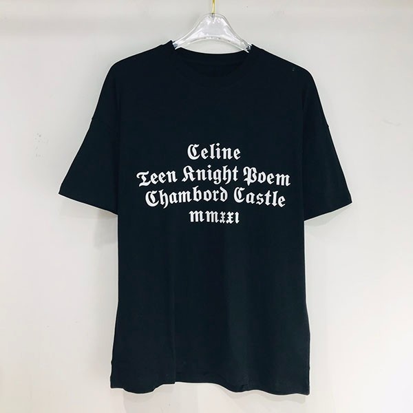 [CELINE] Loose T-shirt, fake Chambord cotton jersey 2X856501F
